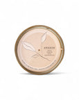 Round container labeled 'Awaken' with leaf designs on a white background