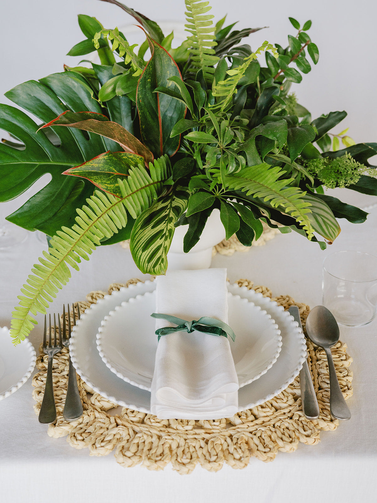 Green Monochrome A la Carte Wedding Flowers Centerpiece from Green Fresh Florals + Plants