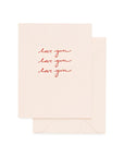 Love You Three Times Card from Green Fresh Florals + Plants