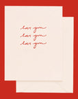 Love You Three Times Card from Green Fresh Florals + Plants