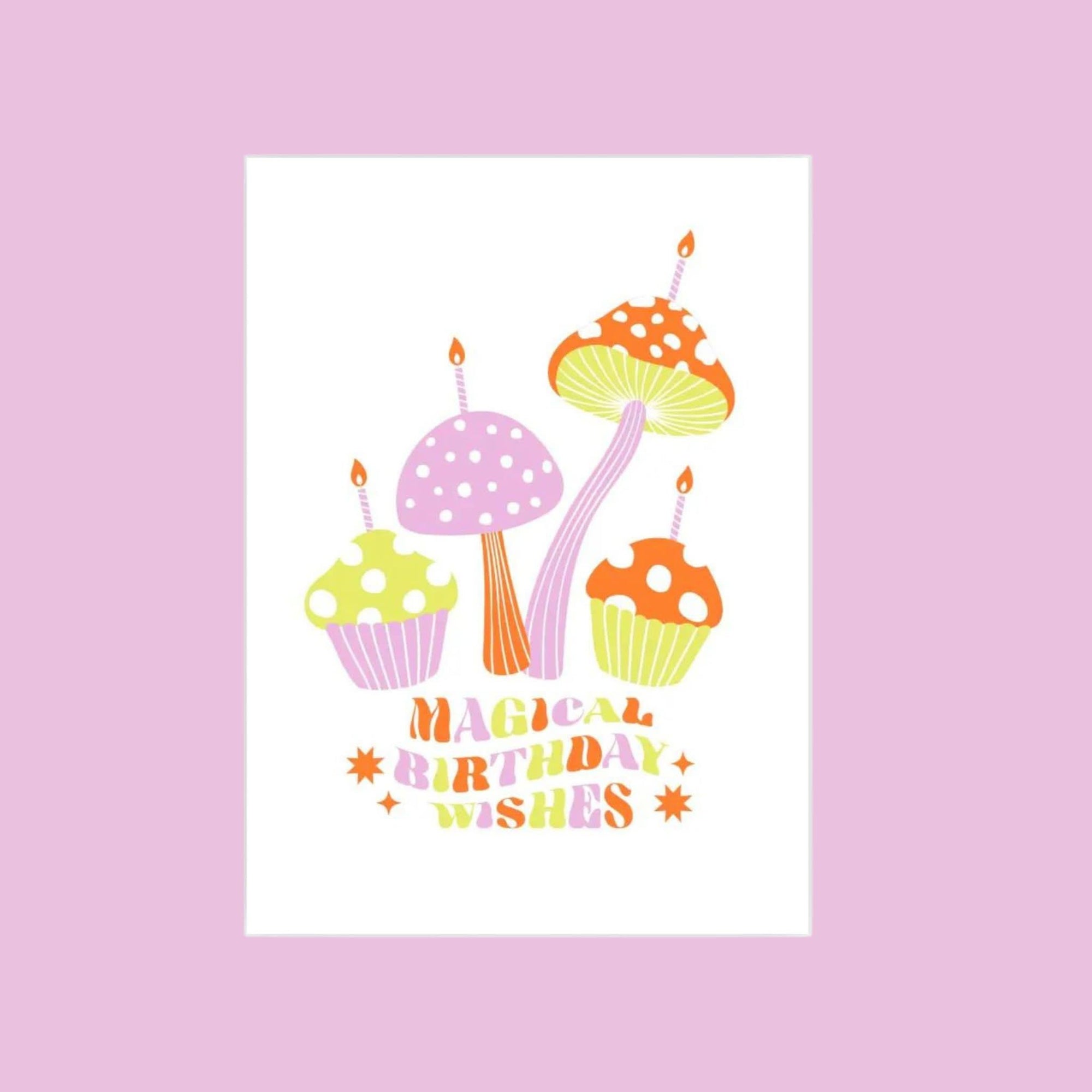 Magic Mushroom Birthday Wishes Card from Green Fresh Florals + Plants
