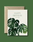 Monstera Birthday Card from Green Fresh Florals + Plants