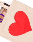 Red Heart Canvas Tote from Green Fresh Florals + Plants