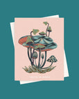 You're So Magic Mushroom Card, Pink Card on Teal Background from Green Fresh Florals + Plants