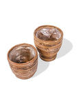 Aroon Lined Rattan Basket - Green Fresh Florals + Plants
