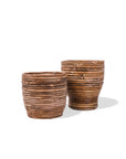 Aroon Lined Rattan Basket - Green Fresh Florals + Plants