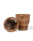 Aroon Lined Rattan Basket - Green Fresh Florals + Plants