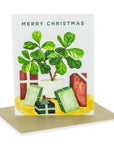 Christmas Fiddle Leaf Card - Green Fresh Florals + Plants