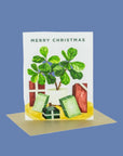 Christmas Fiddle Leaf Card - Green Fresh Florals + Plants