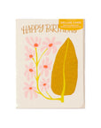 Deluxe Birthday in Bloom Card - Green Fresh Florals + Plants
