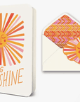 Deluxe Sending Sunshine Card - Green Fresh Florals + Plants