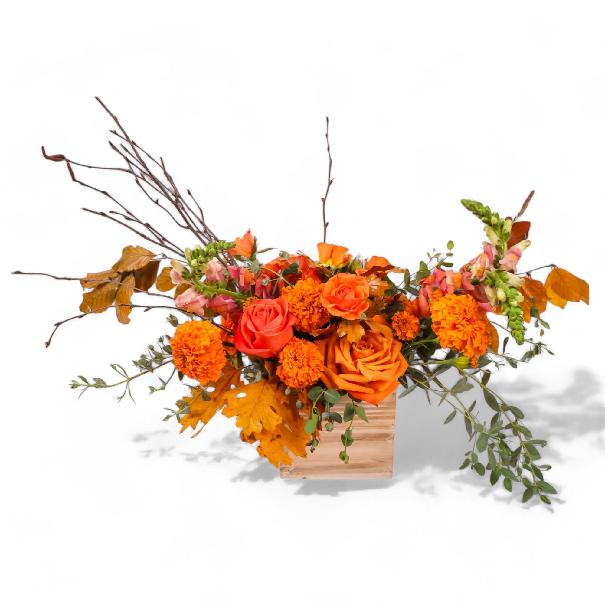 Farmhouse Floral Centerpiece - Green Fresh Florals + Plants