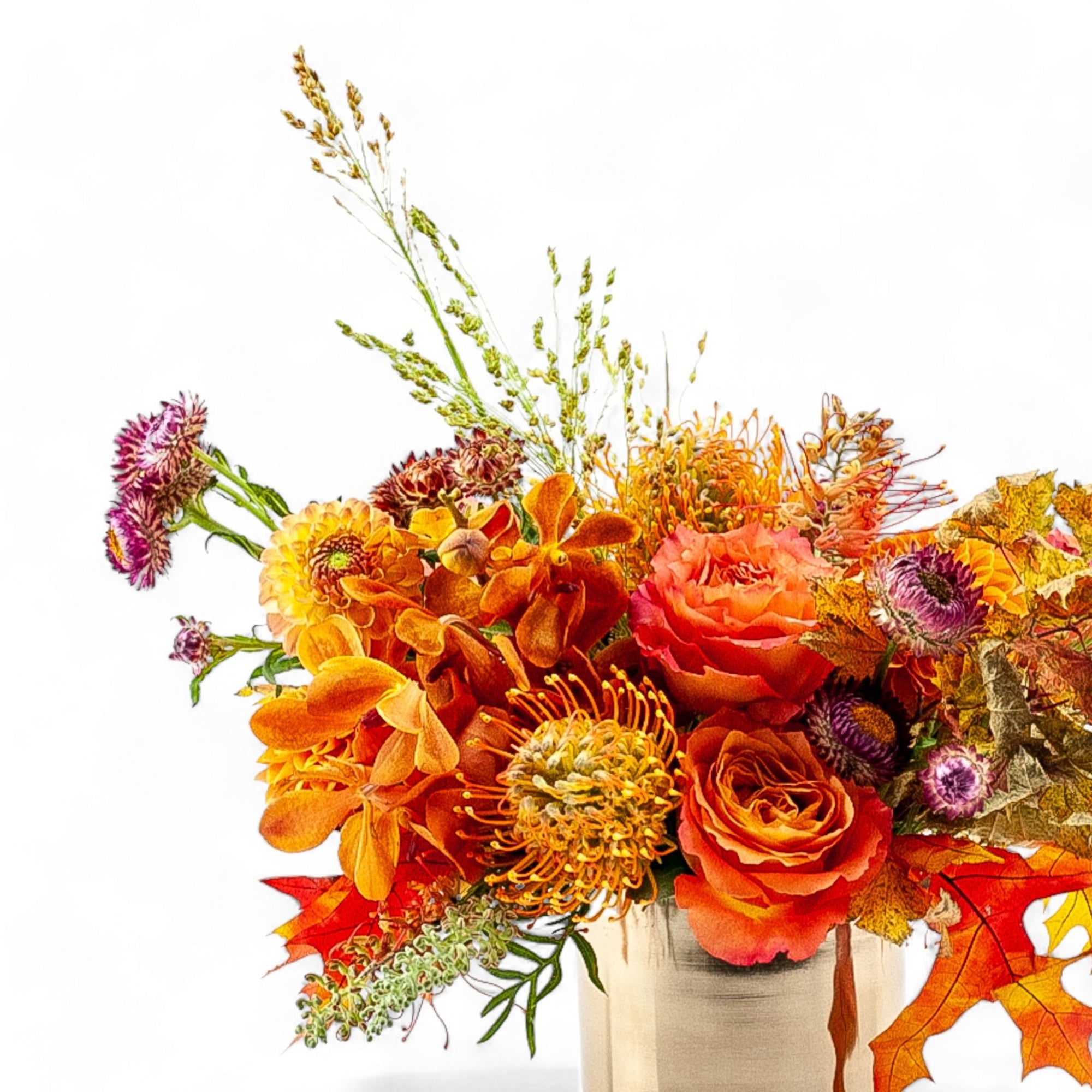 Golden Orange Celebration Floral - Green Fresh Florals + Plants