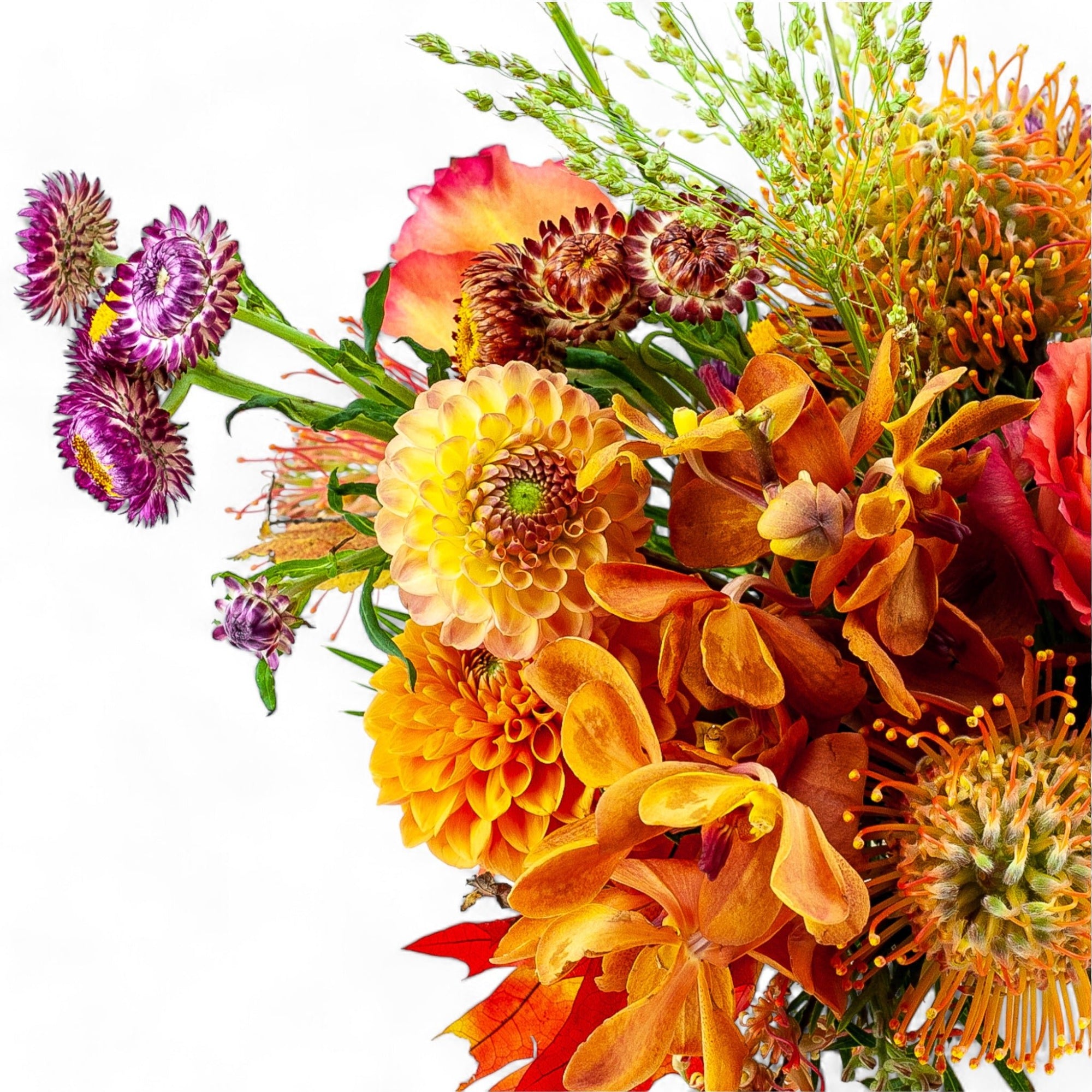 Golden Orange Celebration Floral - Green Fresh Florals + Plants