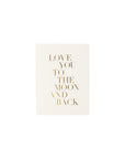 Love You to the Moon Card - Green Fresh Florals + Plants