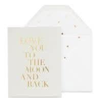 Love You to the Moon Card - Green Fresh Florals + Plants