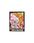 Magic Mushroom Birthday Card - Green Fresh Florals + Plants