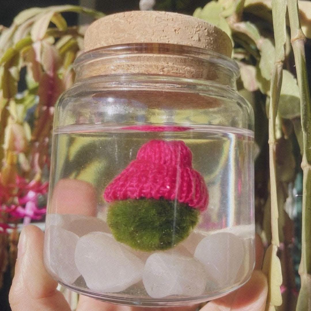 Moss Beanie - Green Fresh Florals + Plants