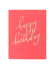 Neon Happy Birthday Card - Green Fresh Florals + Plants