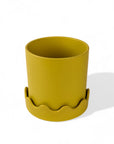 Pissaro Pot + Saucer - Green Fresh Florals + Plants
