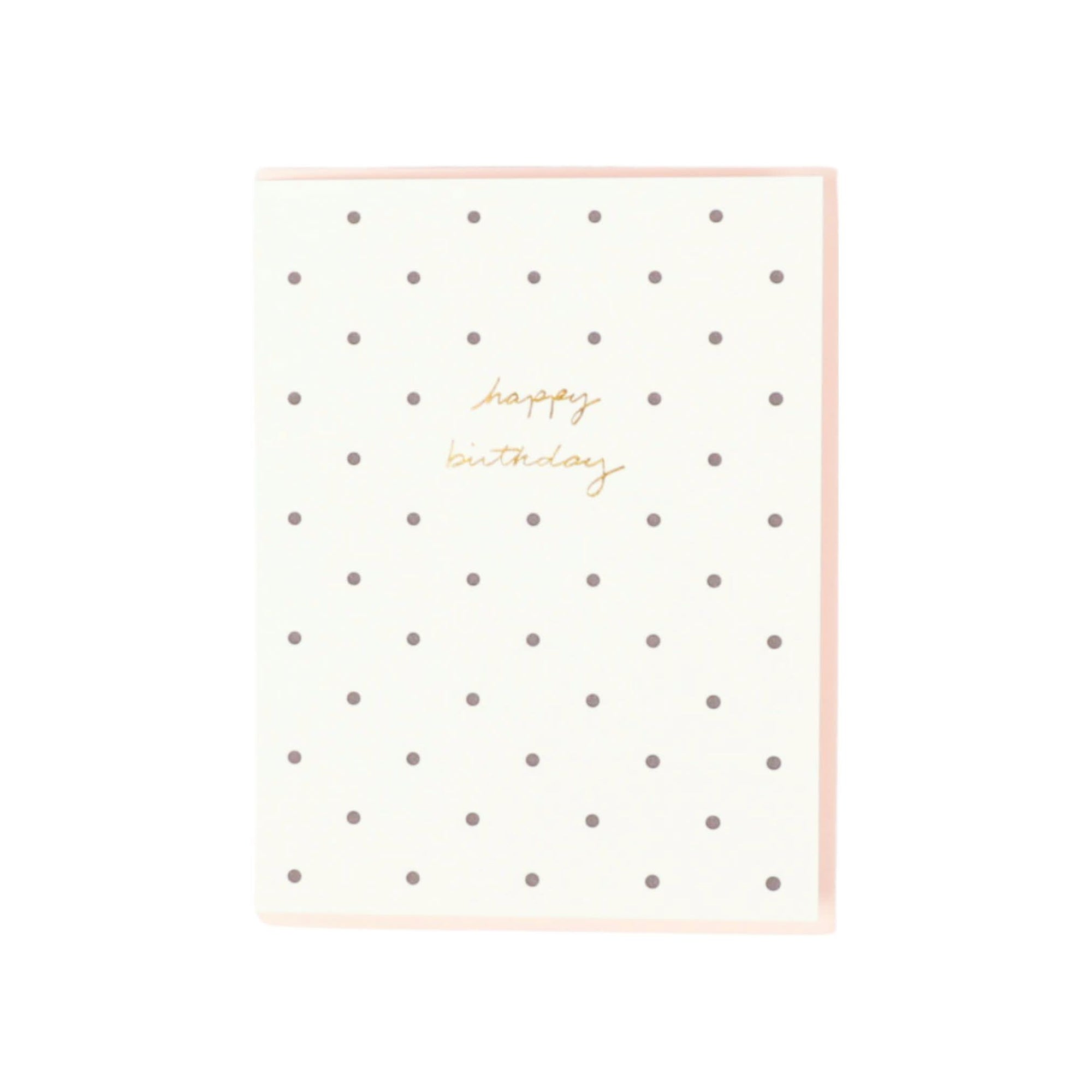 Polka Dot Birthday Card - Green Fresh Florals + Plants
