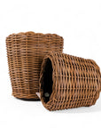 Rattan Basket - Green Fresh Florals + Plants