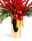 Scarlet and Gold Holiday Splendor - Green Fresh Florals + Plants