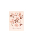 Scottish Floral Best Wishes Card - Green Fresh Florals + Plants