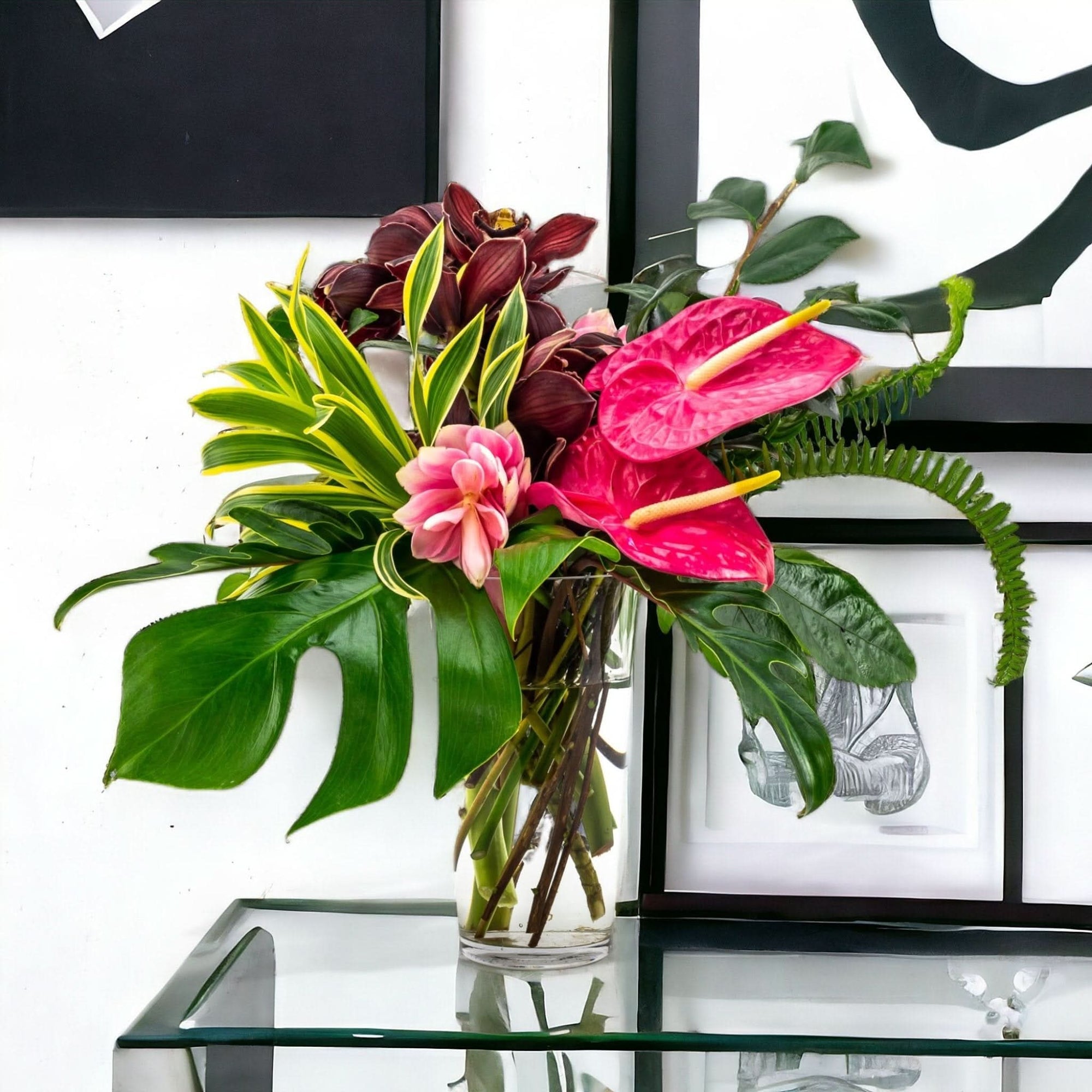 Tropical Vibes Designer Floral - Green Fresh Florals + Plants