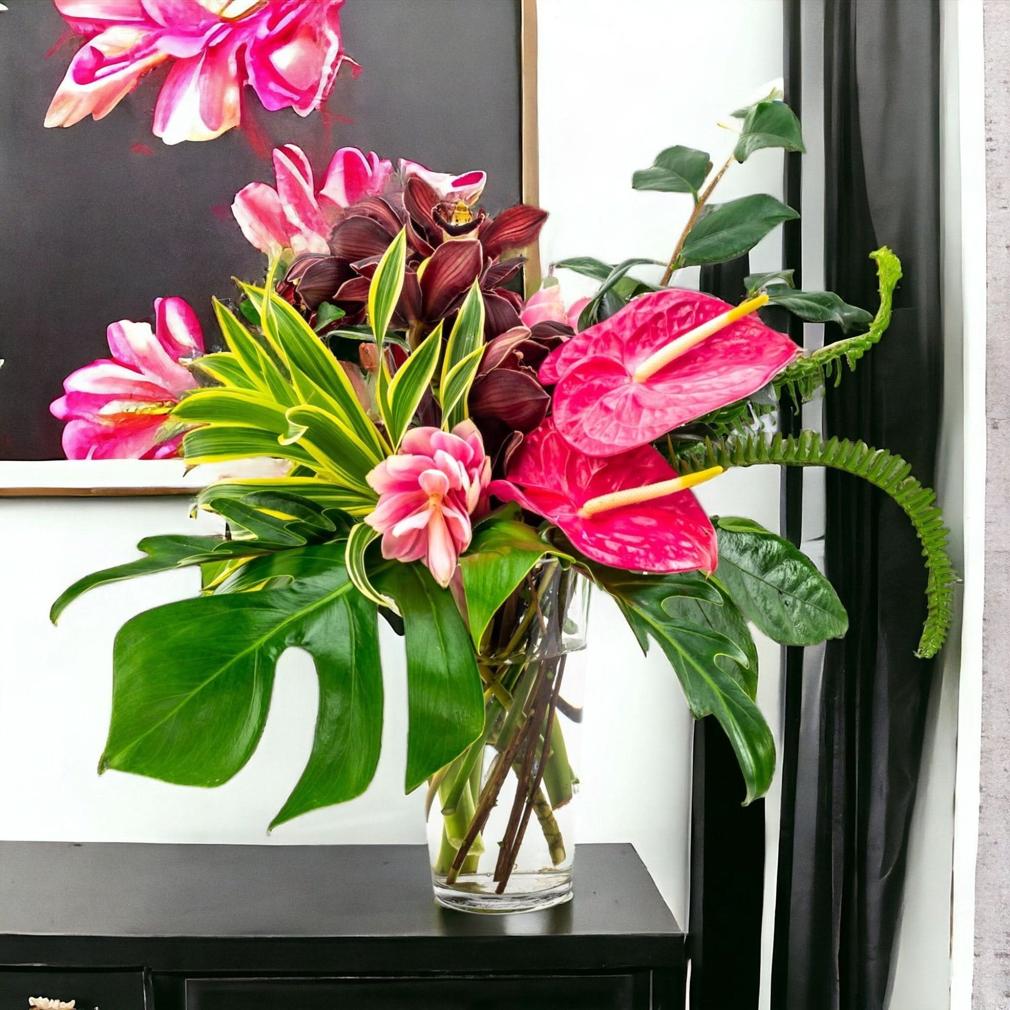 Tropical Vibes Designer Floral - Green Fresh Florals + Plants