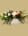 Winter Solstice Centerpiece - Green Fresh Florals + Plants