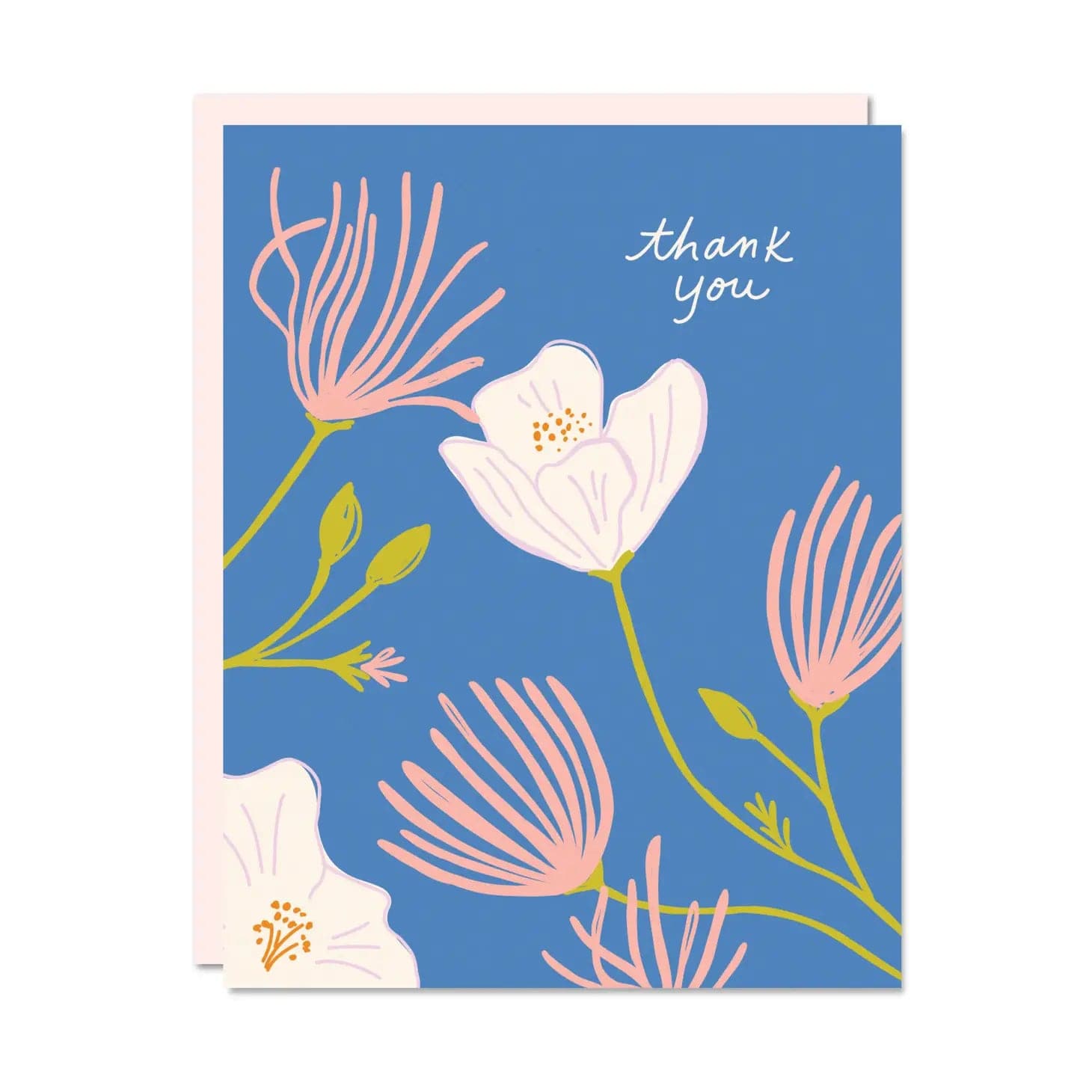 Apache Plume Thank You Card - Green Fresh Florals + Plants