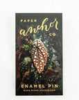 Begonia Maculata Leaf Lapel Pin - Green Fresh Florals + Plants