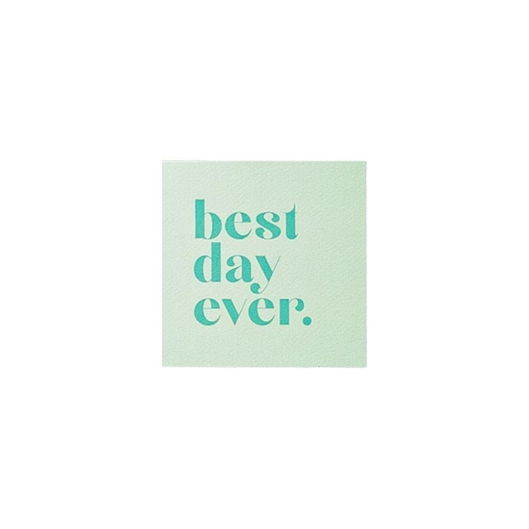 Best Day Ever Enclosure Card - Green Fresh Florals + Plants