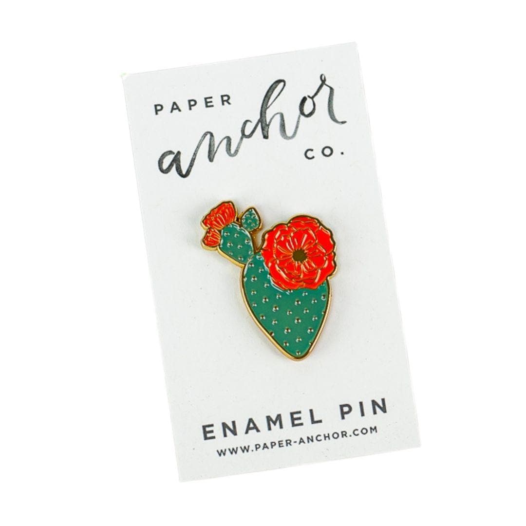 Blooming Cactus Lapel Pin - Green Fresh Florals + Plants