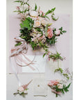 Blush A la Carte Boutonnière - Green Fresh Florals + Plants