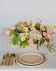 Blush A la Carte Centerpiece - Green Fresh Florals + Plants