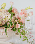 Blush A la Carte Centerpiece - Green Fresh Florals + Plants