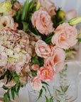 Blush A la Carte Centerpiece - Green Fresh Florals + Plants