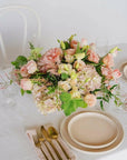Blush A la Carte Centerpiece - Green Fresh Florals + Plants