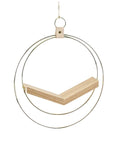 Brass Ring V Hanger - Green Fresh Florals + Plants