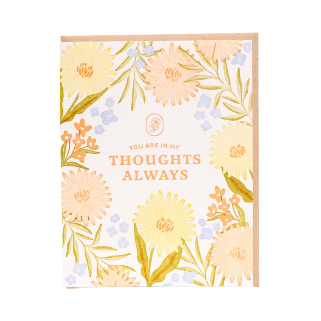 Citrus Sympathy Card - Green Fresh Florals + Plants
