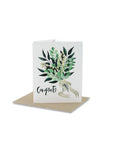Congrats Wedding Bouquet Card - Green Fresh Florals + Plants