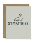Deepest Sympathies Sprig Card - Green Fresh Florals + Plants