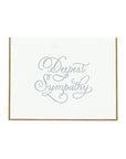 Deepest Sympathy Gold Tipped Card - Green Fresh Florals + Plants