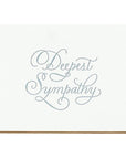 Deepest Sympathy Gold Tipped Card - Green Fresh Florals + Plants