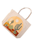 Desert Arch Tote Bag - Green Fresh Florals + Plants