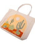 Desert Arch Tote Bag - Green Fresh Florals + Plants
