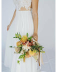 Earthy a la Carte Wedding Bridal Bouquet - Green Fresh Florals + Plants