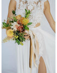 Earthy a la Carte Wedding Bridal Bouquet - Green Fresh Florals + Plants